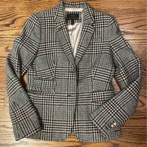 J Crew School Boy Houndstooth Wool Blazer 6 Tall